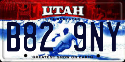 UT license plate B829NY