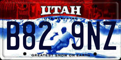 UT license plate B829NZ