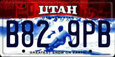 UT license plate B829PB