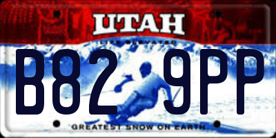 UT license plate B829PP