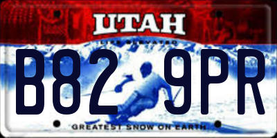UT license plate B829PR