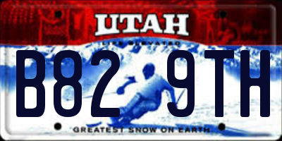 UT license plate B829TH