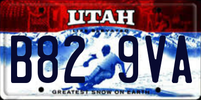 UT license plate B829VA