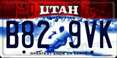 UT license plate B829VK