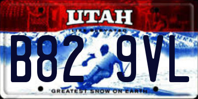 UT license plate B829VL