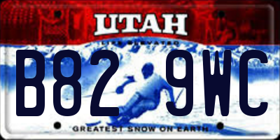 UT license plate B829WC