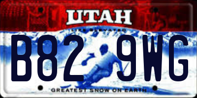 UT license plate B829WG