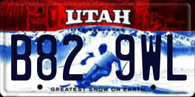 UT license plate B829WL