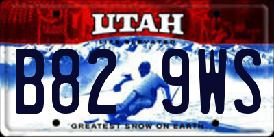 UT license plate B829WS