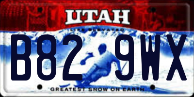 UT license plate B829WX