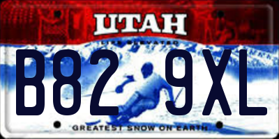 UT license plate B829XL