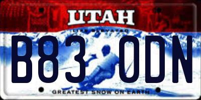 UT license plate B830DN