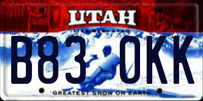 UT license plate B830KK