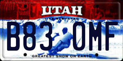 UT license plate B830MF
