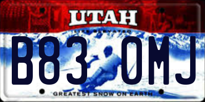 UT license plate B830MJ