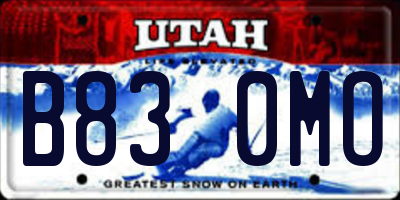 UT license plate B830MO