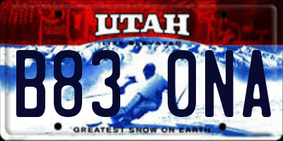 UT license plate B830NA