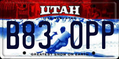 UT license plate B830PP