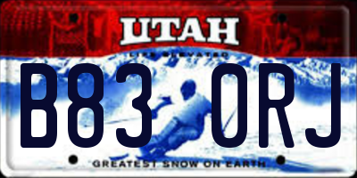 UT license plate B830RJ