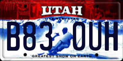 UT license plate B830UH