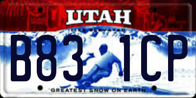UT license plate B831CP