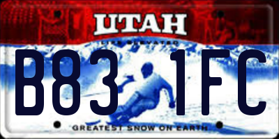 UT license plate B831FC