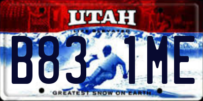 UT license plate B831ME