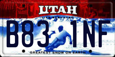 UT license plate B831NF