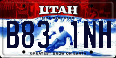 UT license plate B831NH