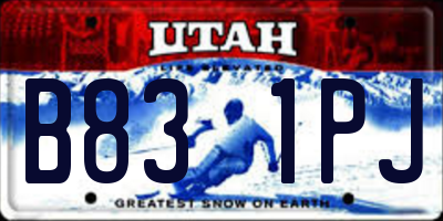 UT license plate B831PJ
