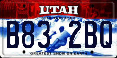 UT license plate B832BQ
