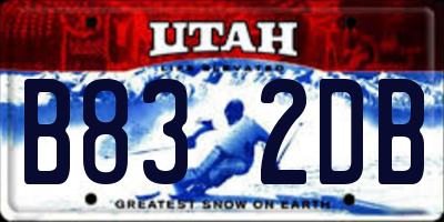 UT license plate B832DB