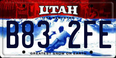 UT license plate B832FE