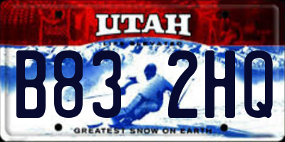 UT license plate B832HQ