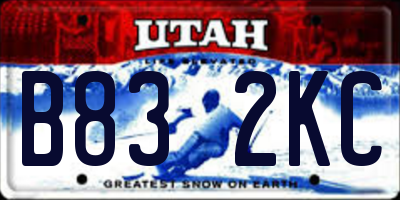 UT license plate B832KC