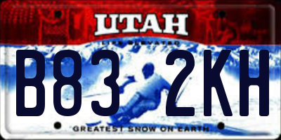 UT license plate B832KH