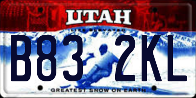 UT license plate B832KL