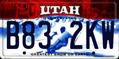 UT license plate B832KW