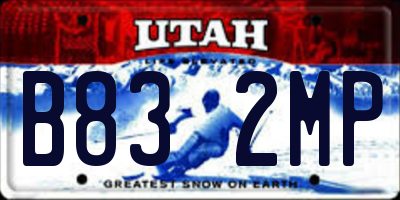 UT license plate B832MP