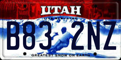UT license plate B832NZ