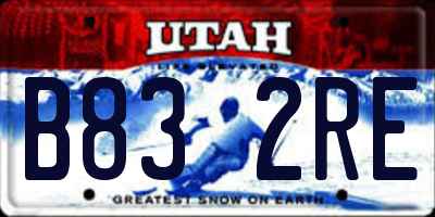 UT license plate B832RE