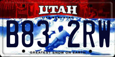 UT license plate B832RW