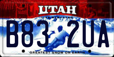 UT license plate B832UA