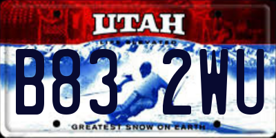 UT license plate B832WU