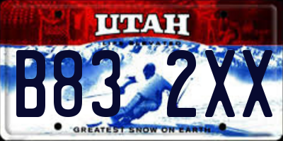UT license plate B832XX