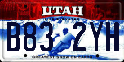 UT license plate B832YH