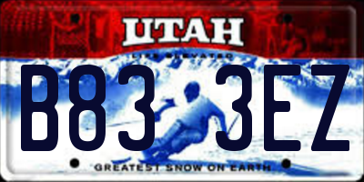 UT license plate B833EZ