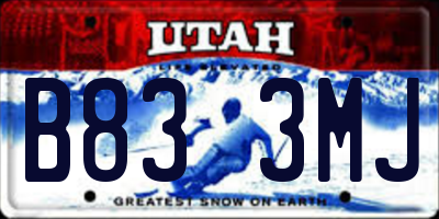 UT license plate B833MJ