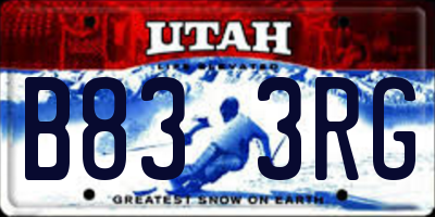 UT license plate B833RG