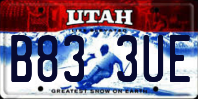 UT license plate B833UE